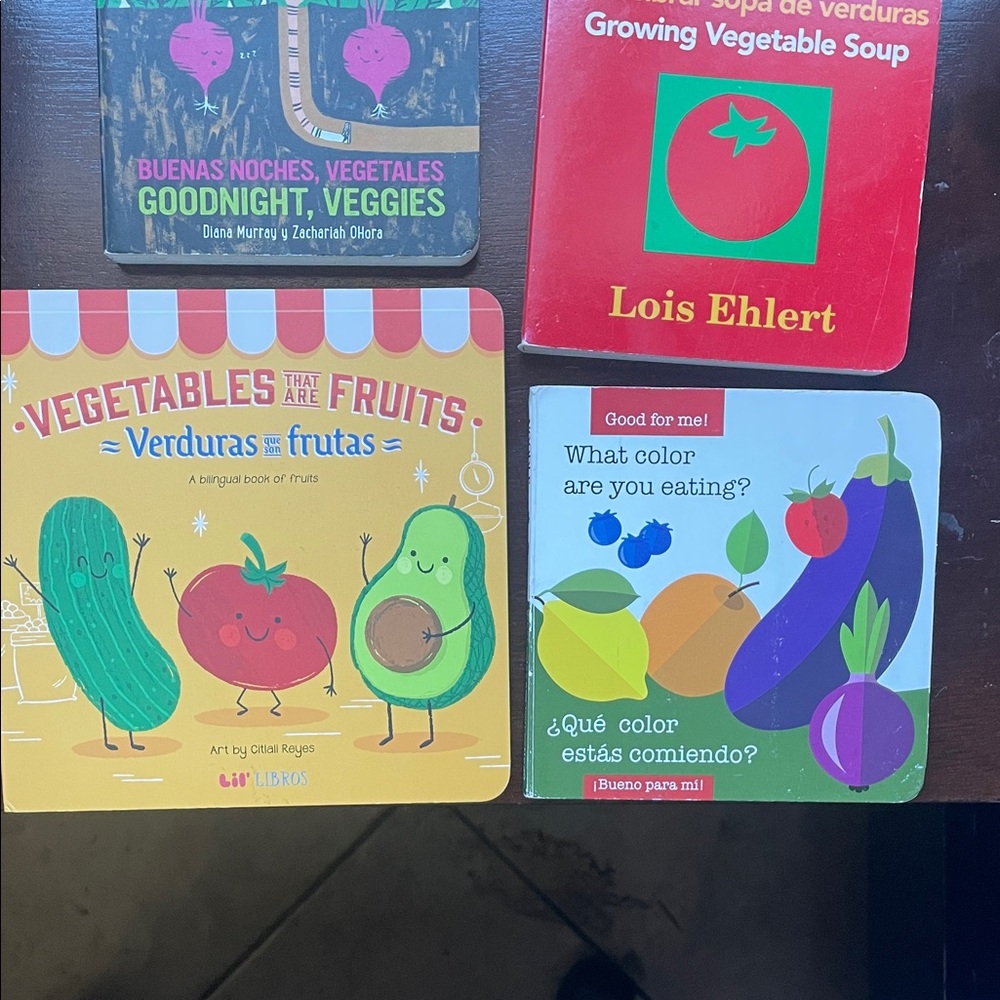 Vegetables and Fruits book bundle- Kids Bilingual Board Books